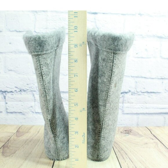 LL Bean Gray Wool Warm Replacement Boot Liner Inserts Size 4 - Picture 6 of 8